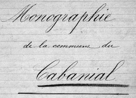 Couverture de la monographie de Le Cabanial 1885